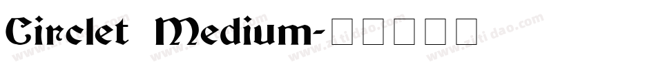 Circlet Medium字体转换